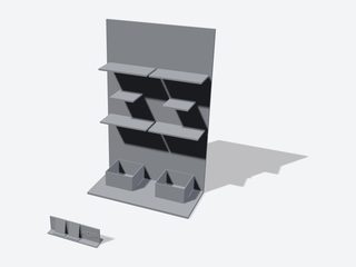 3D preview of the Vertical shelf tower