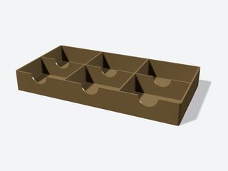 3D preview of the Ammo box organizer, 6 boxes