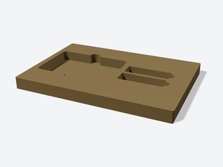 3D preview of the Pistol case insert