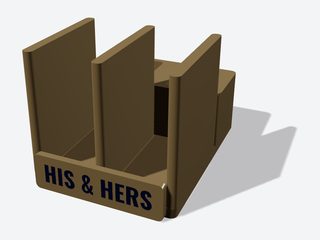 3D preview of the 2-pistol rack with magazines