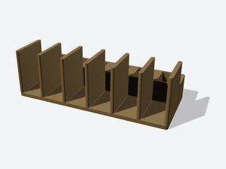 3D preview of the 6-pistol rack with magazines