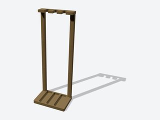 3D preview of the 3-gun rifle rack