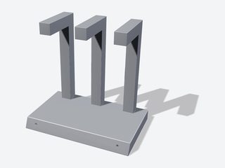 3D preview of the Wide base, 3 arms