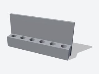 3D preview of the Screwdriver rack, 6 slots